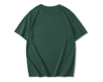 Dos du t-shirt oversize premium vert foncé uni sans motif ni imprimé